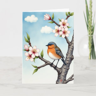 Gestreifte Vogelzweig-Szenenkarte Karte