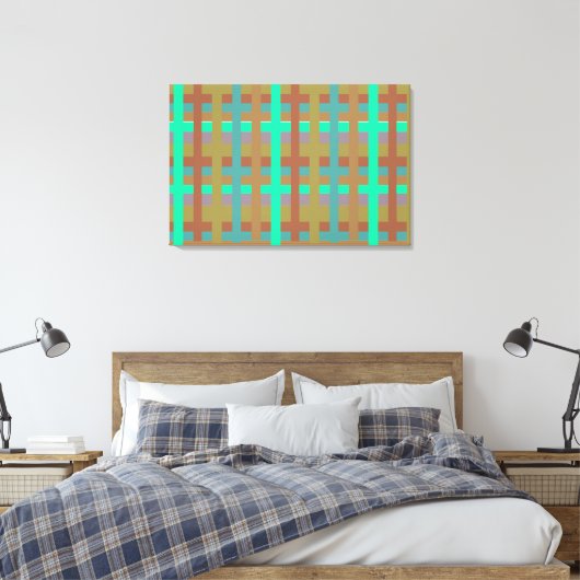 Gestreifte Wandkunst. Leinwanddruck (Insitu (Schlafzimmer))