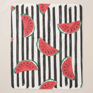 Gestreifte Wassermelone, vintage nahtloses Muster. Sherpadecke