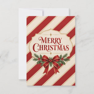 Gestreifte Weihnachten, Frohe Weihnachtsgrüße Stil Karte