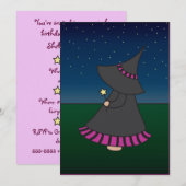 Gestreifte Witchy Wendy 12x18 Einladung (Vorne/Hinten)