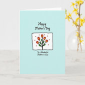 Gestreifte Wunderbare Mutter Karte (Gelbe Blume)