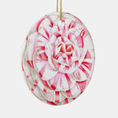 Gestreifte Zuckerstangekamelie Keramik Ornament (Rechts)