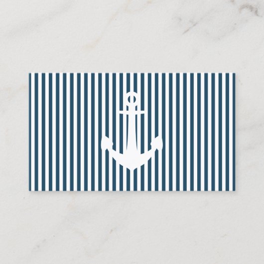 gestreifter Anker der Marine Visitenkarte (Vorderseite)
