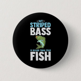 Gestreifter B-Fischerei Lustiger Fisch Atlantische Button
