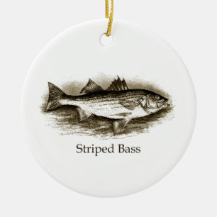 Gestreifter Barsch Logo (vintage) Keramikornament