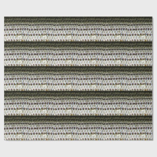 Gestreifter Bass-Fisch-Haut-Druck Geschenkpapier (Flach)