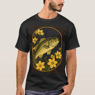 Gestreifter Bass Rockfish und gelbe Jasmin T-Shirt