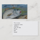 Gestreifter Bass-Visitenkarte Visitenkarte (Vorne/Hinten)