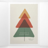 Gestreifter Baum - Grüße der Jahreszeit Dreifach Gefaltete Urlaubskarte (Innenseite Mitte)