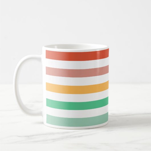 Gestreifter Becher Kaffeetasse (Links)