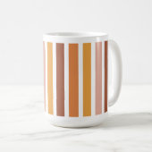 Gestreifter Becher – Retro-Farbenblock-Kaffeetasse Kaffeetasse (VorderseiteRechts)
