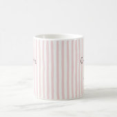 Gestreifter Bogen Cute Coquette Benutzerdefinierte Kaffeetasse (Mittel)