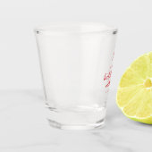 Gestreifter Coquette-Bogen Junggesellinnenabschied Schnapsglas (Links)