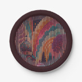 Gestreifter Fantasy-Dome-Papierteller – Anpassbar Pappteller (Vorderseite)