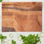 Gestreifter Felsen mit Doppelbogen Alcove II in Zi Geschirrtuch (Gefaltet)