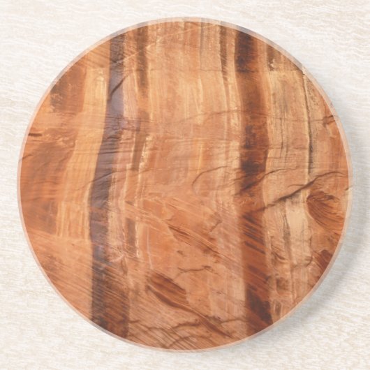 Gestreifter Felsen mit Doppelbogen Alcove II in Zi Getränkeuntersetzer (Vorne)