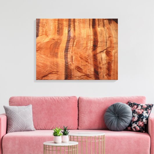 Gestreifter Felsen mit Doppelbogen Alcove II in Zi Leinwanddruck (Insitu (Wohnzimmer))