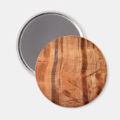 Gestreifter Felsen mit Doppelbogen Alcove II in Zi Magnet (Vorderseite/Rückseite)