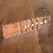 Gestreifter Felsen mit Doppelbogen Alcove II in Zi Namensplakette (Seite)