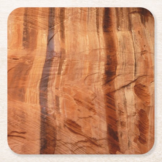 Gestreifter Felsen mit Doppelbogen Alcove II in Zi Rechteckiger Pappuntersetzer (Vorderseite)