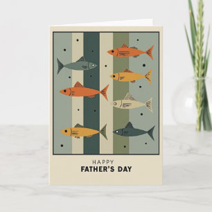Gestreifter Fisch Vatertagskarte Karte