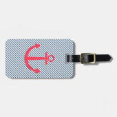 Gestreifter Gepäckanhänger des Ankers (Vorderseite horizontal)