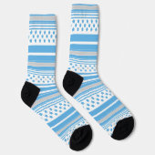 Gestreifter himmelblauer Sternenverlauf Socken (Rechts)