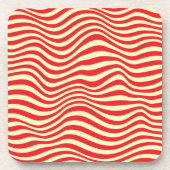 Gestreifter Hintergrund Getränkeuntersetzer (Vorderseite)