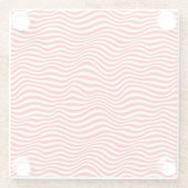 Gestreifter Hintergrund Glasuntersetzer (Rückseite)