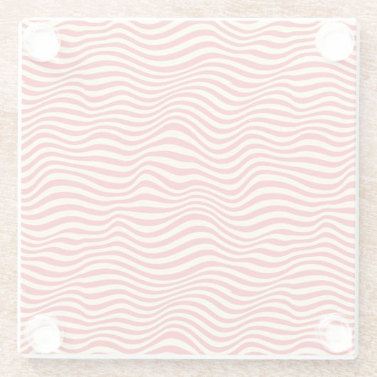 Gestreifter Hintergrund Glasuntersetzer (Rückseite)