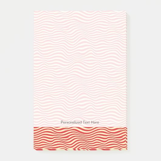 Gestreifter Hintergrund Post-it Klebezettel (Vorderseite)