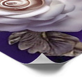 Gestreifter Hochzeitstorte Poster (Ecke)