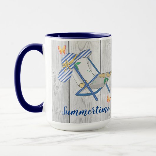 Gestreifter Hut und Sommerbecher Tasse (Links)