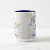 Gestreifter Hut und Sommerbecher Tasse (Zentrum)