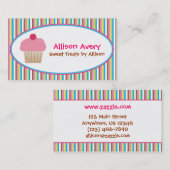 Gestreifter Kuchen-nennende Visitenkarte Telefonnummerkarte (Vorne/Hinten)