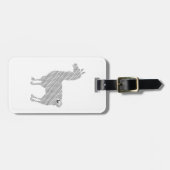 Gestreifter Lama-Gepäckanhänger Gepäckanhänger (Vorderseite horizontal)