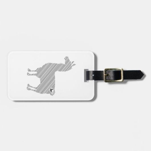 Gestreifter Lama-Gepäckanhänger Gepäckanhänger (Vorderseite horizontal)