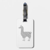 Gestreifter Lama-Gepäckanhänger Gepäckanhänger (Rückseite vertikal)