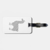 Gestreifter Lama-Gepäckanhänger Gepäckanhänger (Rückseite horizontal)