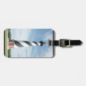 Gestreifter Leuchtturm-Gepäckanhänger Gepäckanhänger (Vorderseite horizontal)