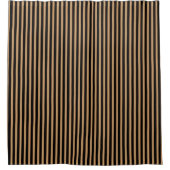 Gestreifter Minimalist Schwarz Duschvorhang (Vorderseite)