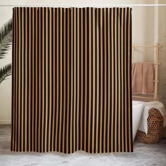 Gestreifter Minimalist Schwarz Duschvorhang