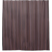 Gestreifter minimalistischer Schwarz Rosa Duschvorhang (Vorderseite)