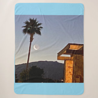 Gestreifter Mond 🌙 Und Palme 🌴 Sherpadecke