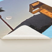 Gestreifter Mond 🌙 Und Palme 🌴 Sherpadecke (3/4)