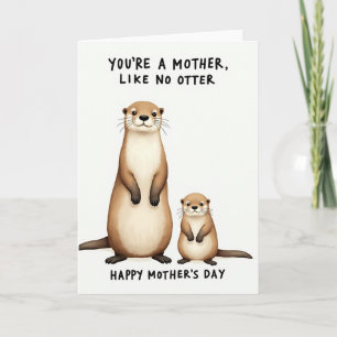 Gestreifter Otter Muttertagskarte Karte