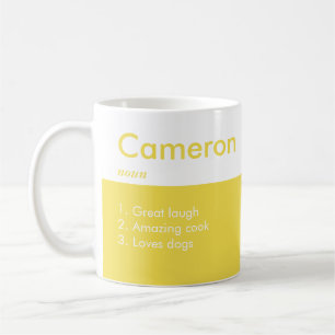 Gestreifter personalisierter Kaffeebecher Kaffeetasse