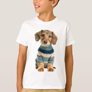Gestreifter Pullover Dachshund Kinder