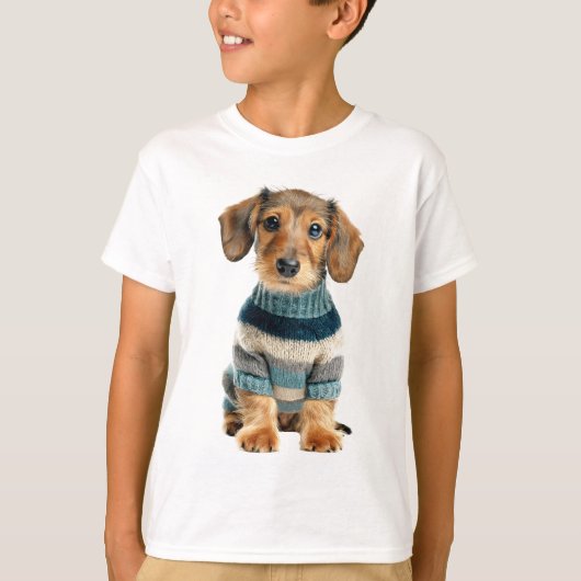 Gestreifter Pullover Dachshund Kinder (Vorderseite)